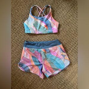 Athleta Girl shorts and sports bra in girls size L12